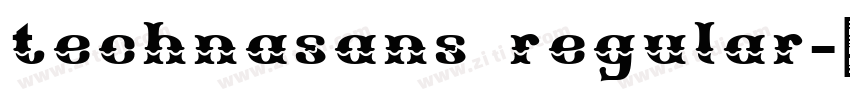 technasans regular字体转换